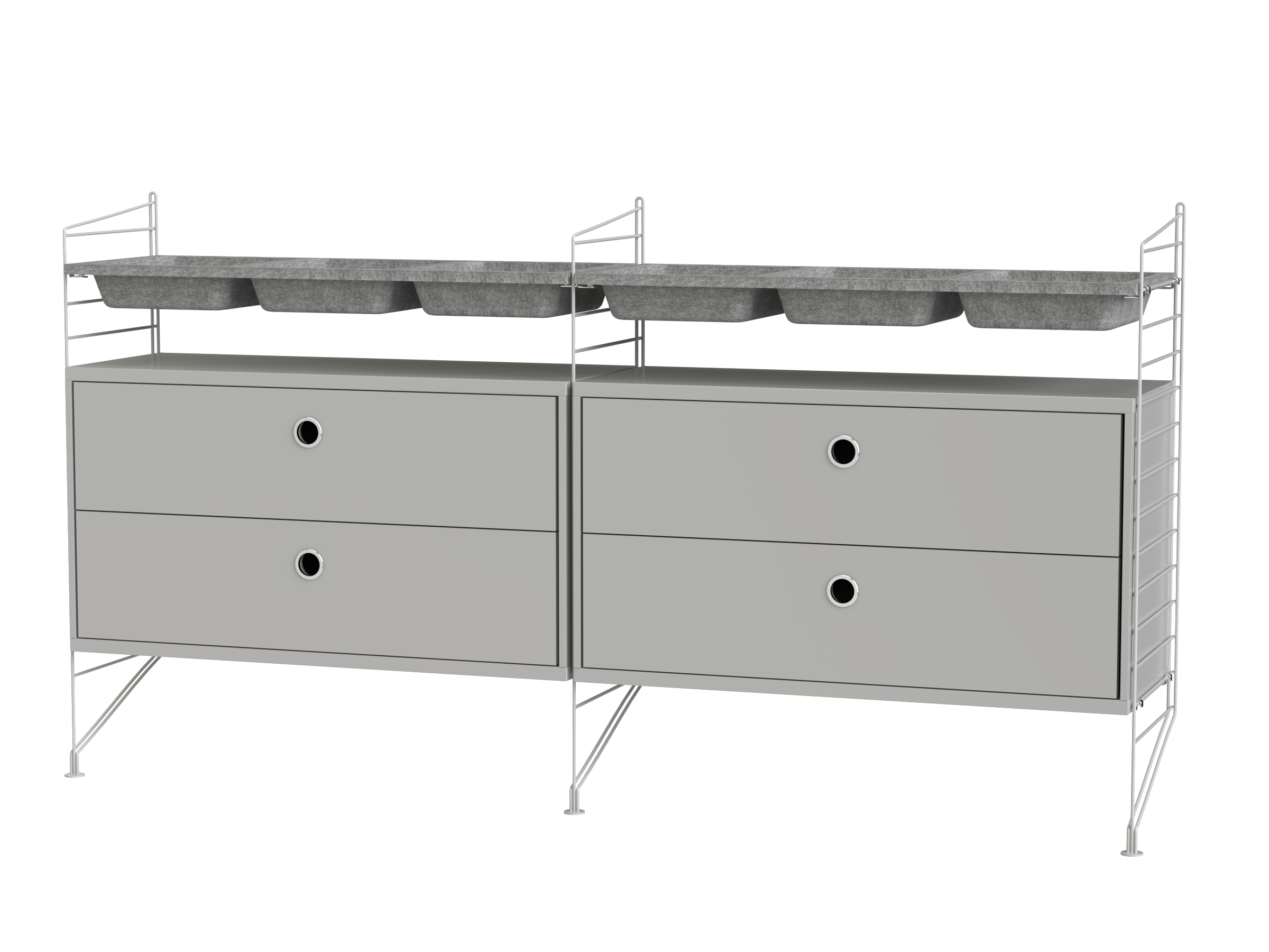 Bedroom G Grey/Grey String Furniture